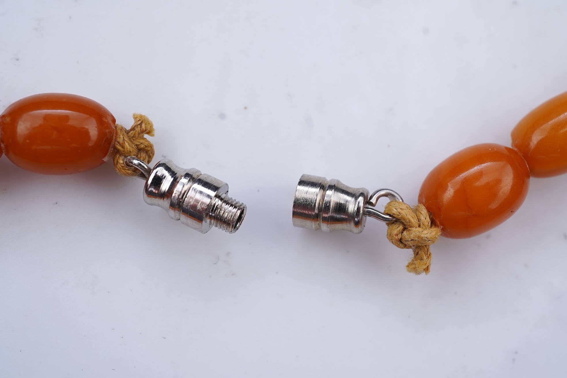 An amber necklace